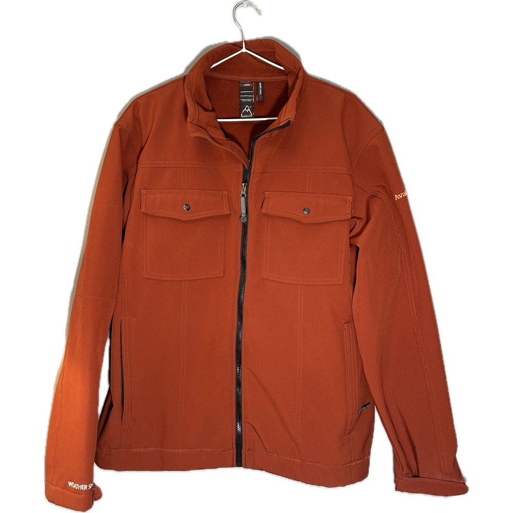 Avalanche Weather Shield Softshell‎ Jacket Mens Large Burnt Orange Full Zip